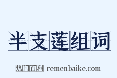 半支莲组词是什么意思的图片